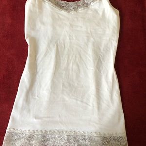 Express white camisole with lace detail